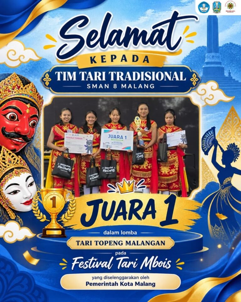 Gemilang di Festival Tari Mbois, Tim Tari Tradisional SMAN 8 Malang Raih Juara 1 dan Penyaji Penari Terbaik